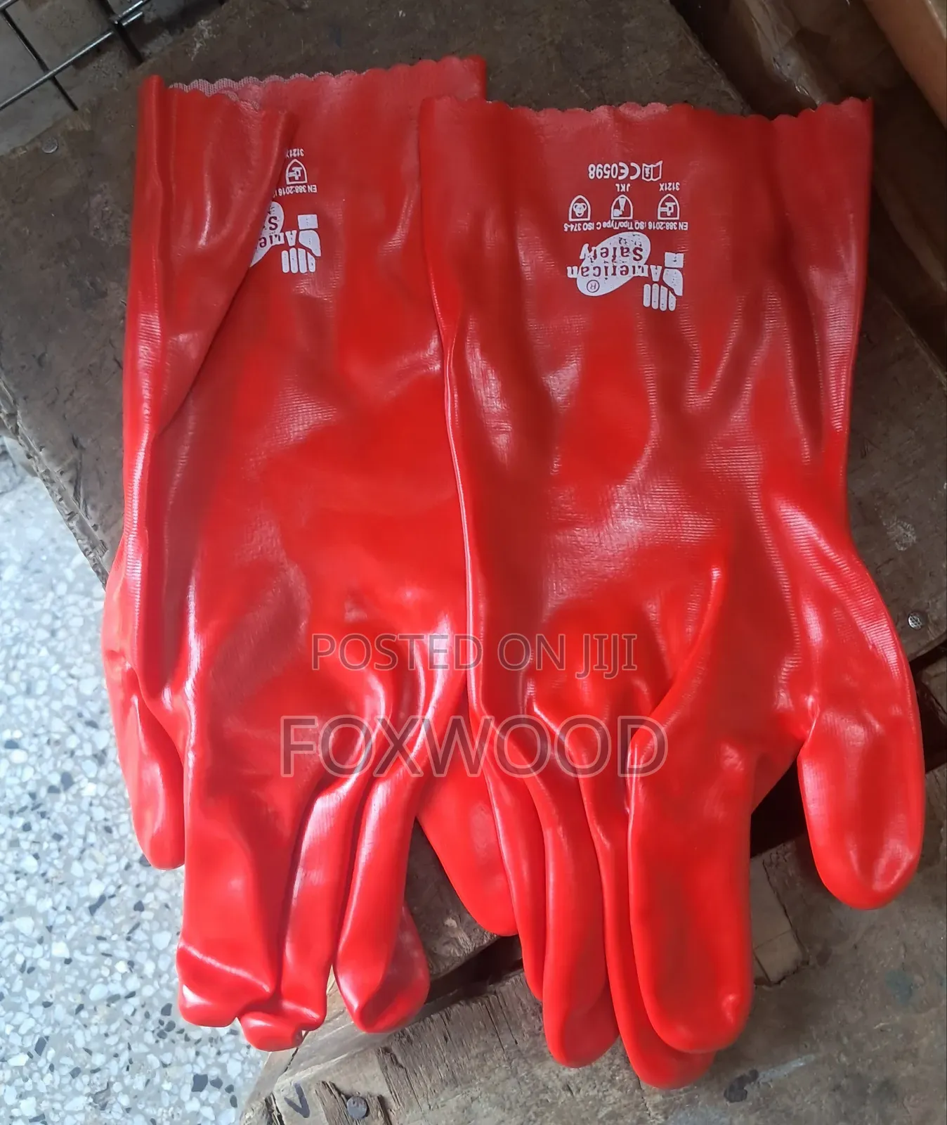 Heavy-Duty Red PVC With a Protective Coating.