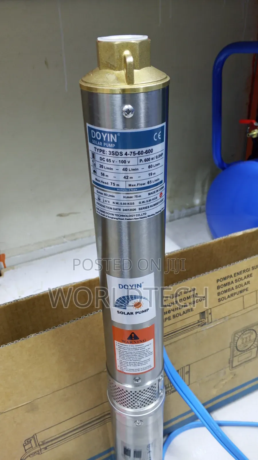75m Head Doyin Solar Water Pump/Doyin 75m 600w Solar Water Pump