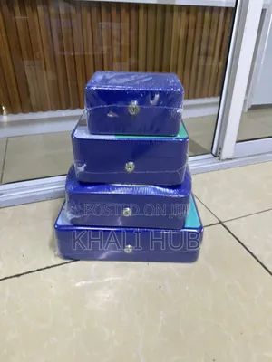 Cash Box Portable Metallic Money Box for Cash Storage