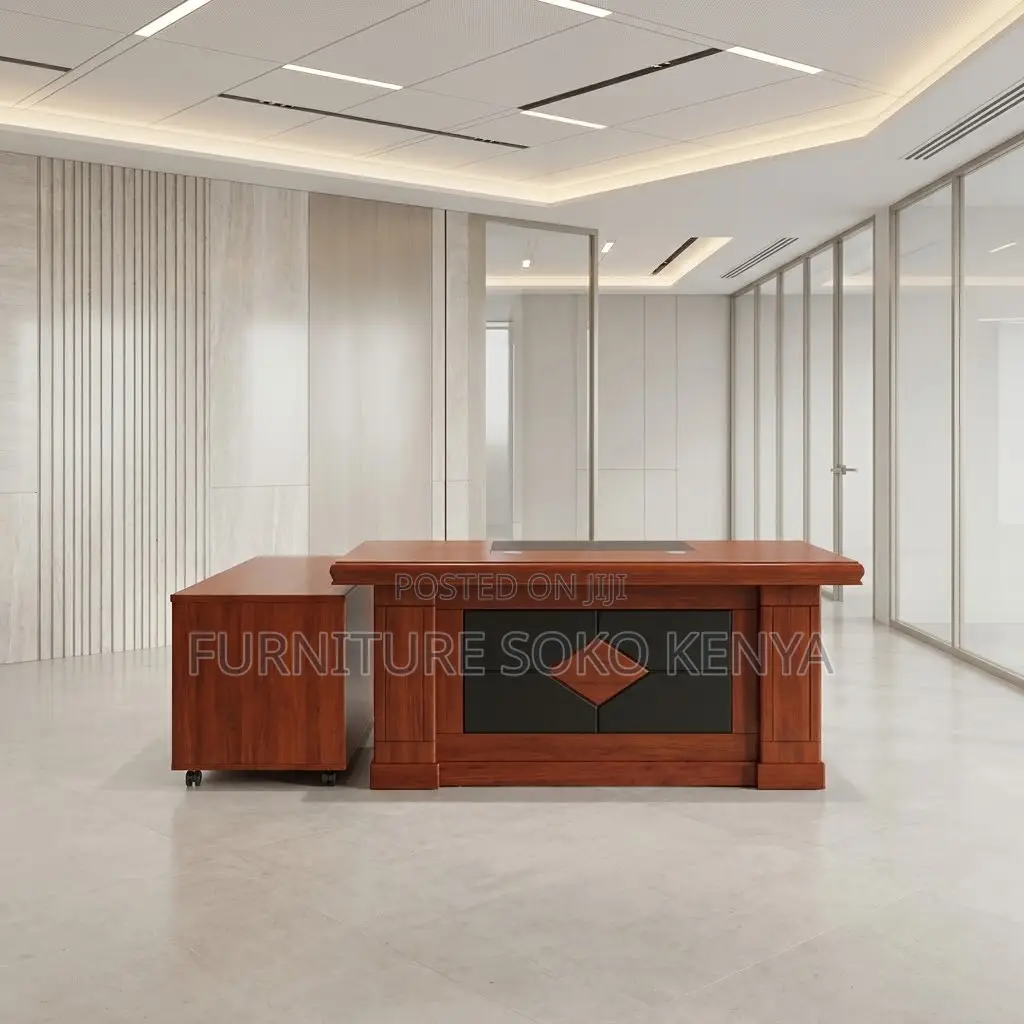 1.4 Meter Mahogany Desk | Executive L Shaped Office Table