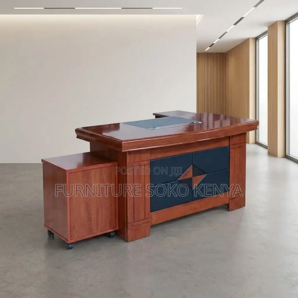 1.4 Meter Mahogany Desk | Executive L Shaped Office Table