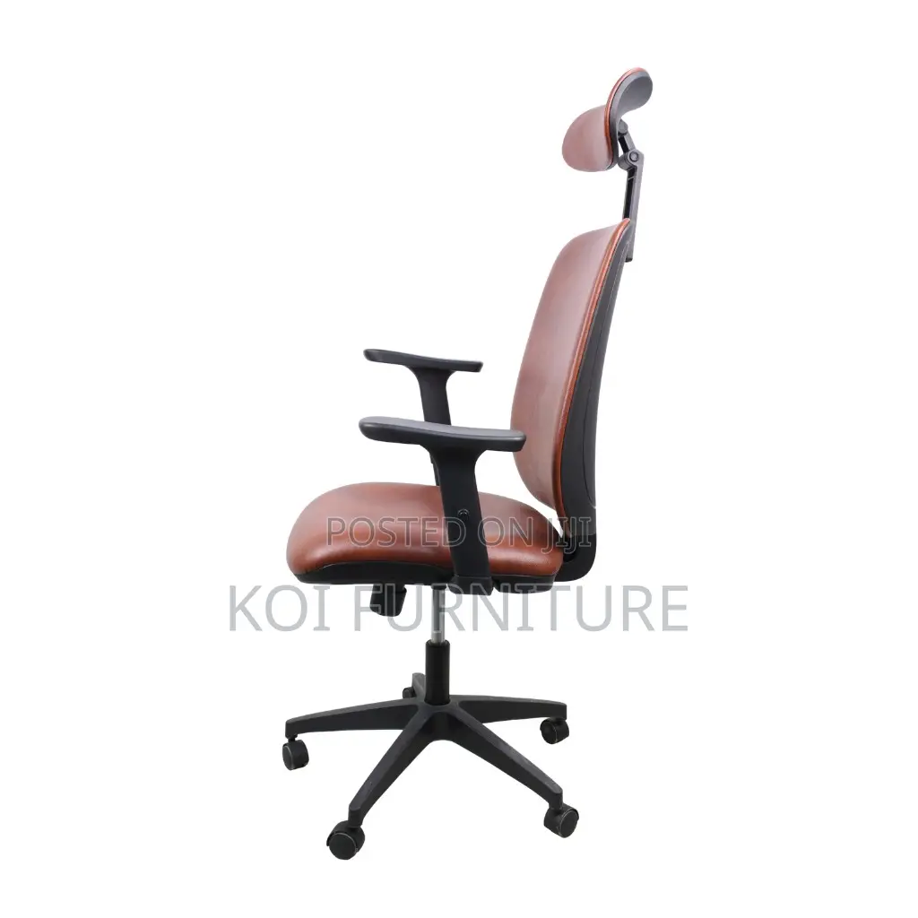Office Chair : Camel-Colored Executive Ergonomic Office Chair