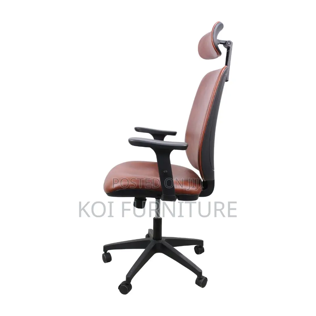 Office Chair : Camel-Colored Executive Ergonomic Office Chair