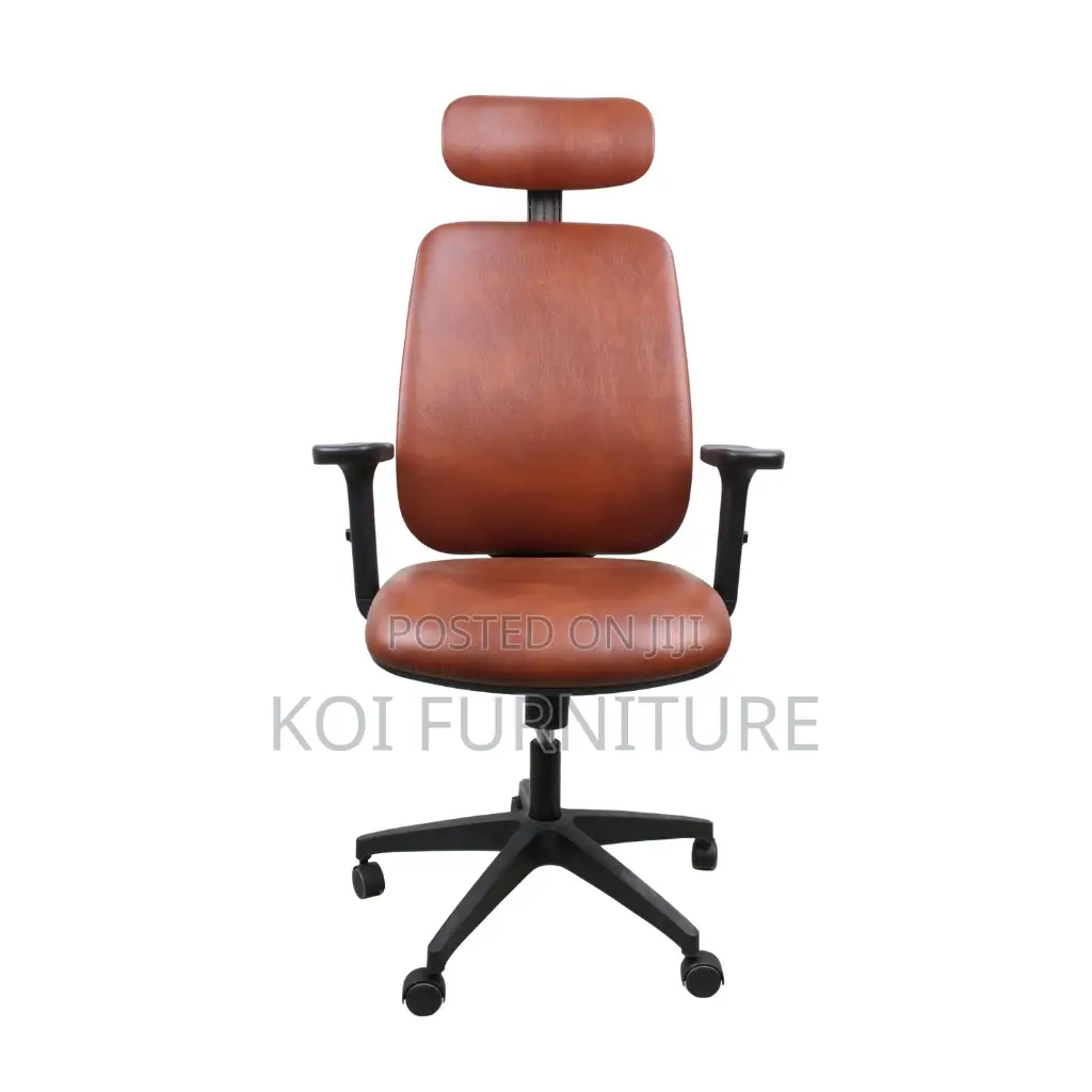 Office Chair : Camel-Colored Executive Ergonomic Office Chair