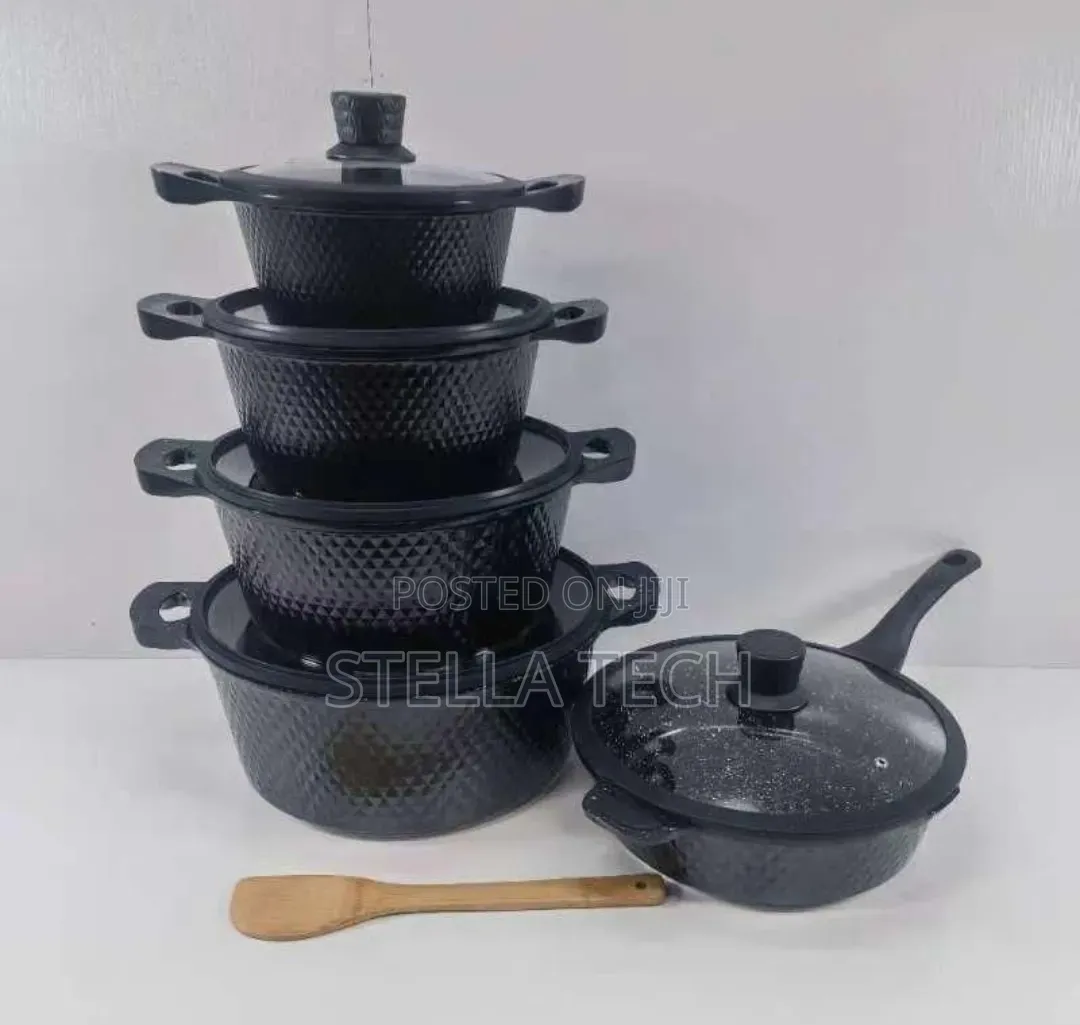 Bosch 11-Piece Granite Non-Stick Cookware Set in Black,