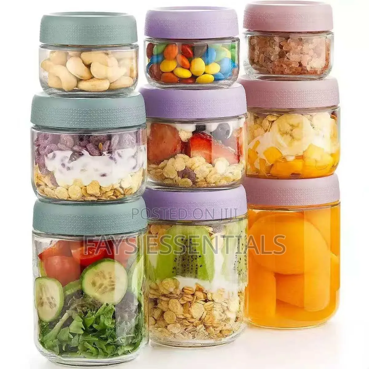 3pcs Set Glass Food Storage Containers