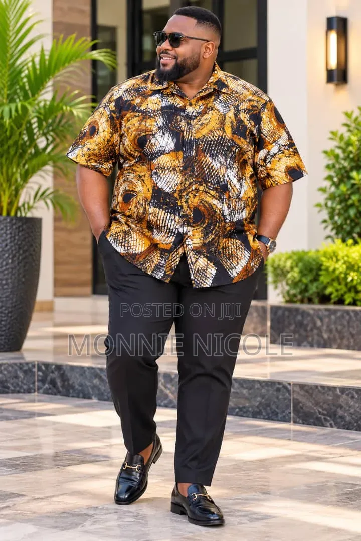African Casual Plus Size Male Shirt