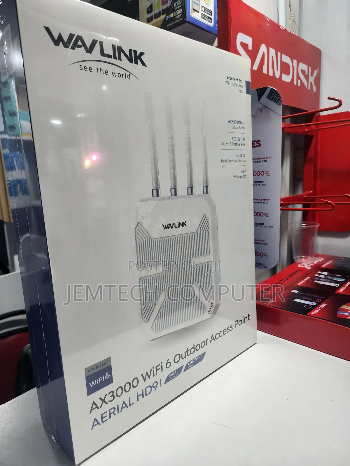 Wavlink AERIAL HD9 WiFi6 Outdoor Router AX3000 Long Range Wireless AP