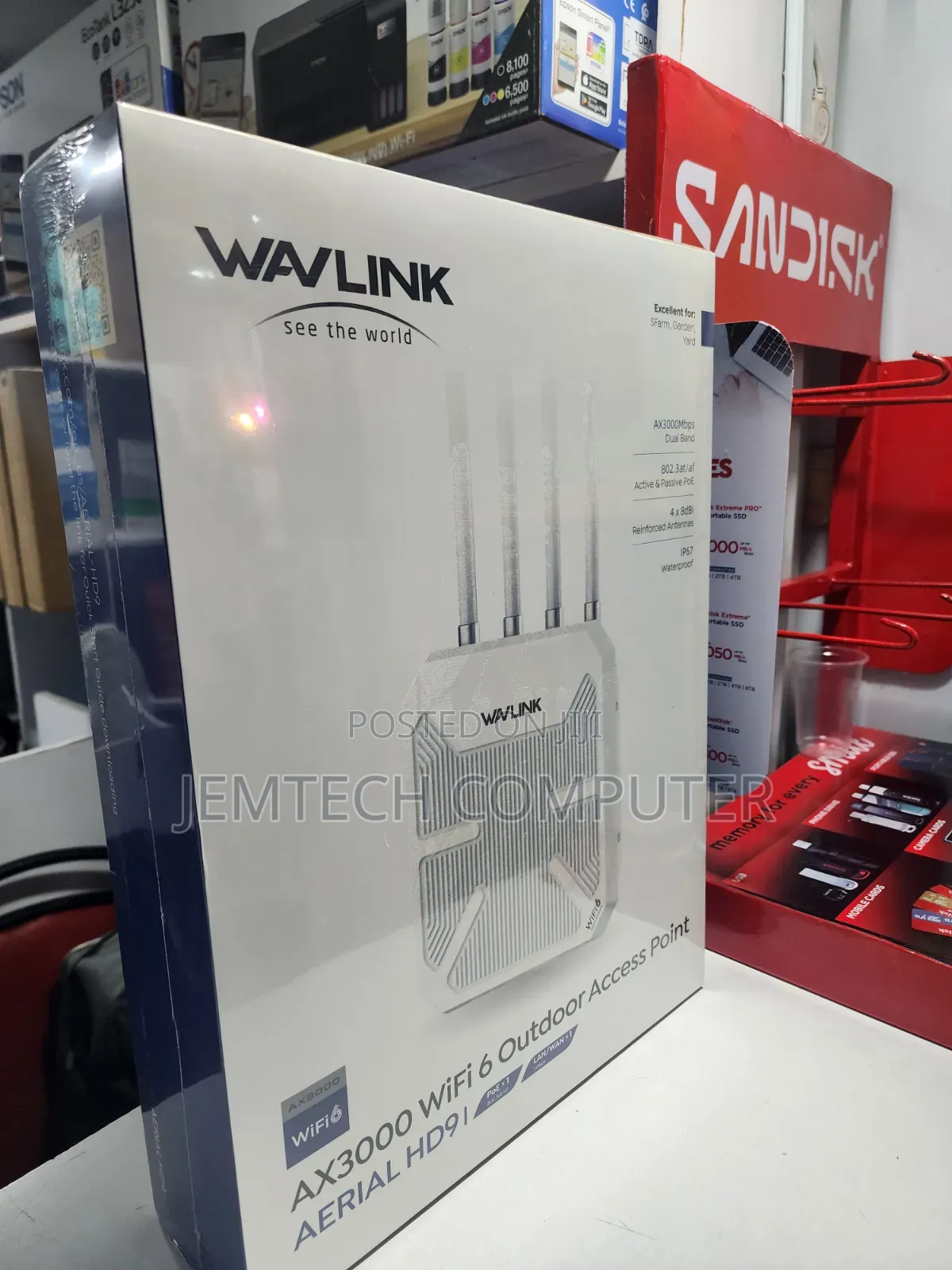 Wavlink AERIAL HD9 WiFi6 Outdoor Router AX3000 Long Range Wireless AP