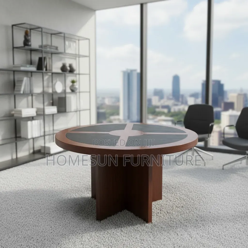 Office Table – Round Wooden Boardroom Meeting Table