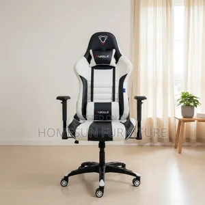 Gaming Chair – Black and White Racing Style