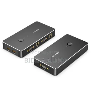 Vention 2 in 1 Out VGA KVM Switch Black Metal Type DBEBO