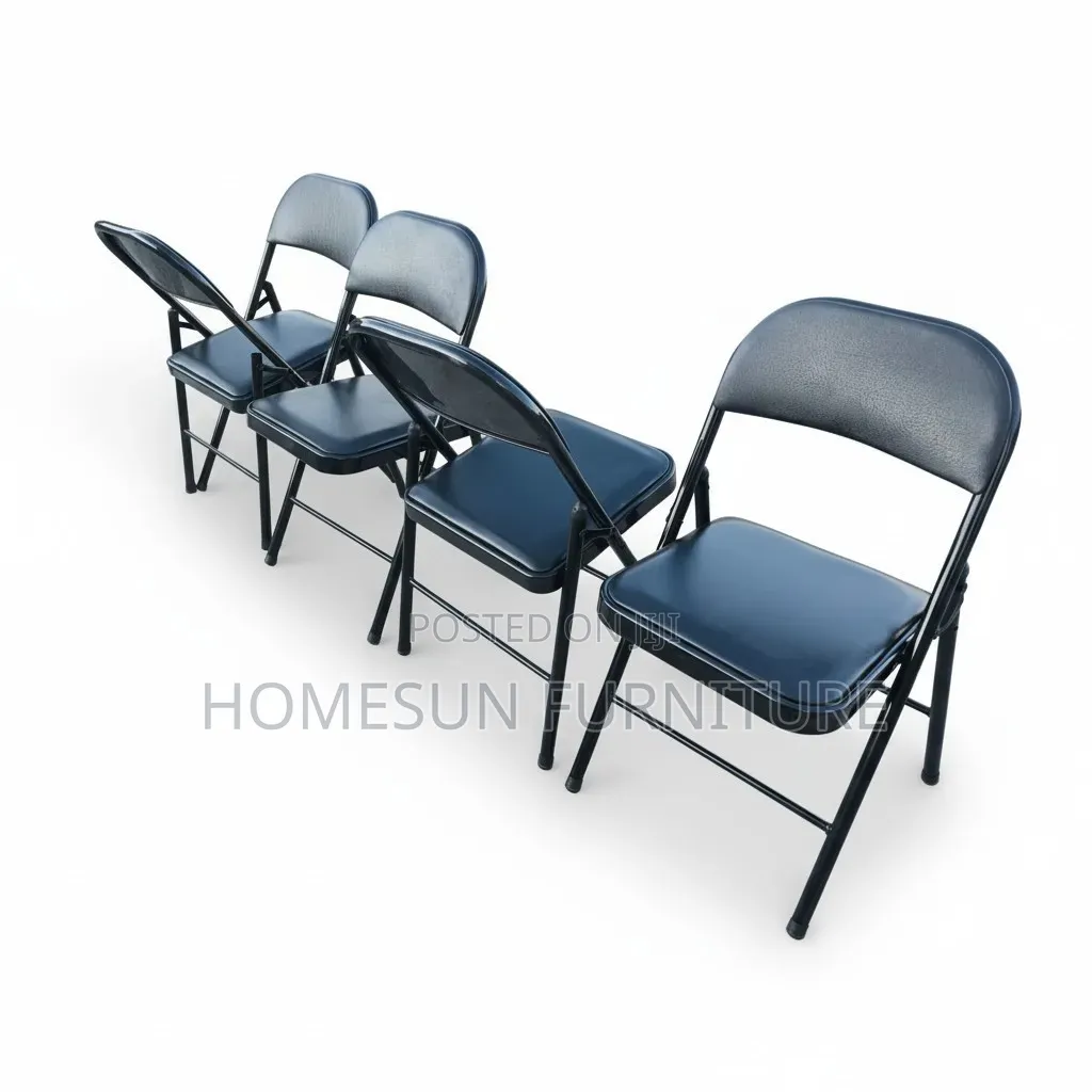 Folding Chair – Black Padded Portable Chair