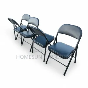 Folding Chair – Black Padded Portable Chair