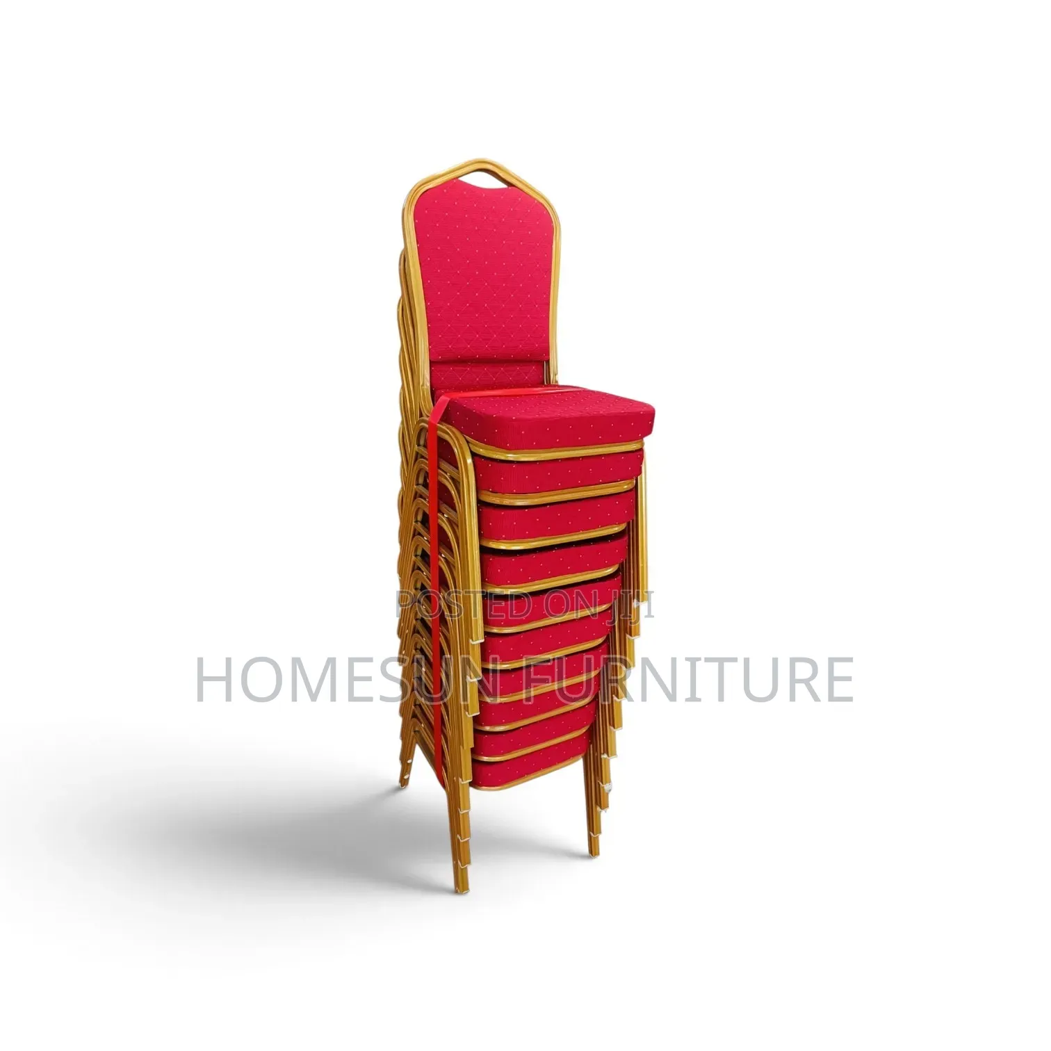 Banquet Chair – Red Upholstered Stackable Event Chair
