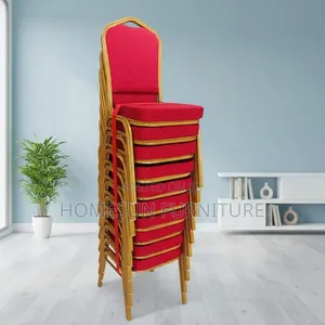 Banquet Chair – Red Upholstered Stackable Event Chair