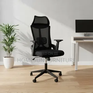 Office Chair – Black Mesh With Adjustable Lumbar Support