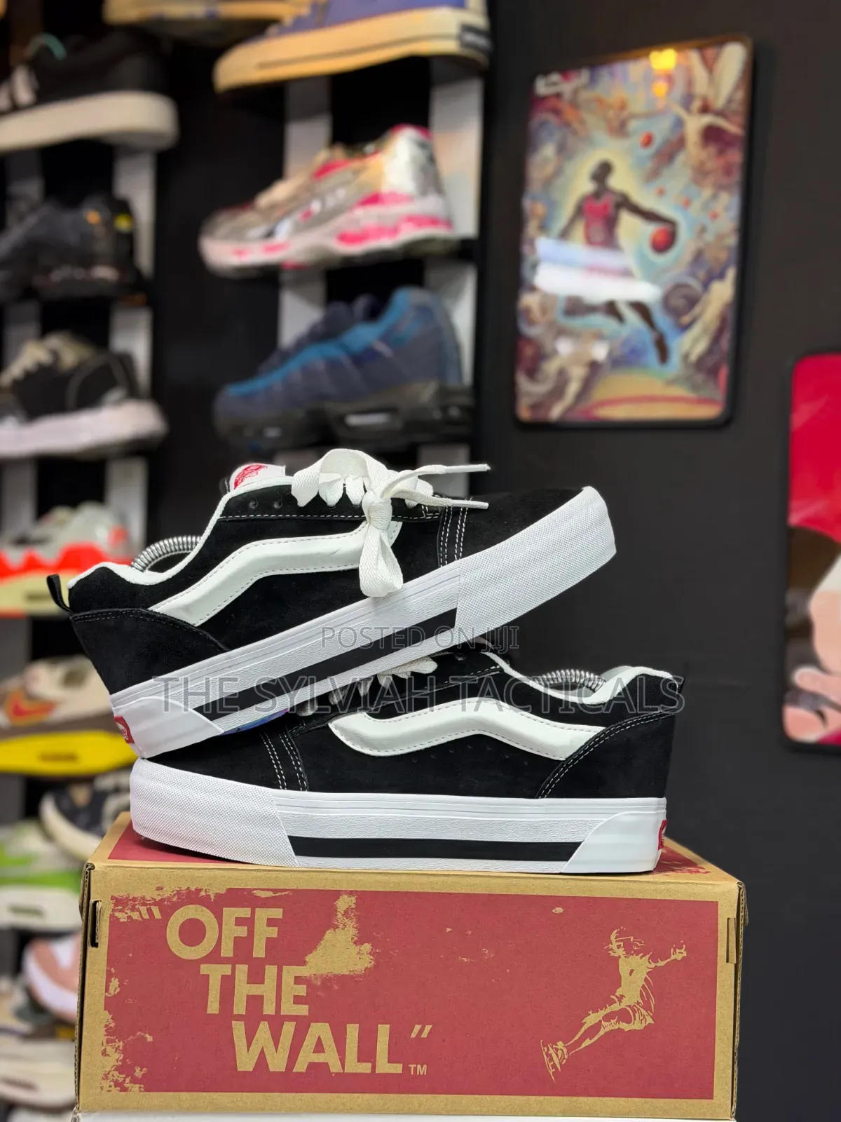 Vans Knu Skool (Or Vans Knu Stack/Old Skool) Black and White Low-Top.