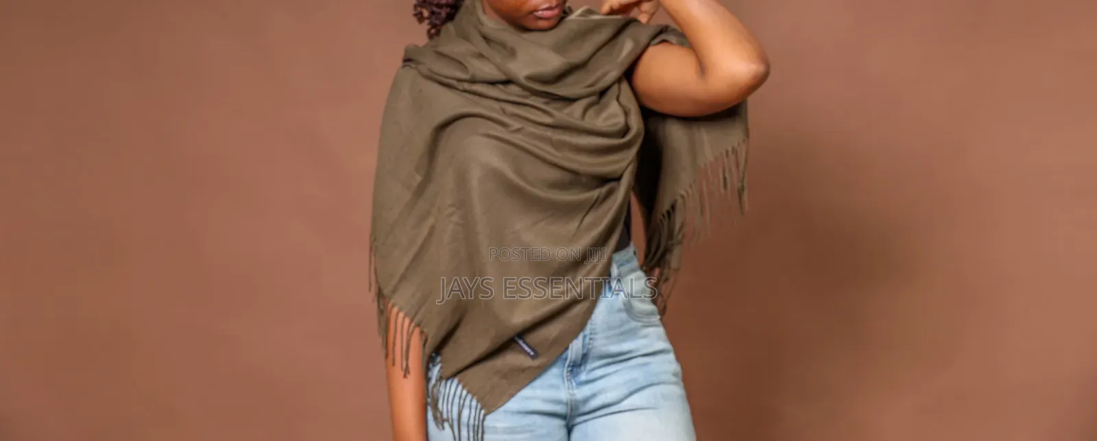 Soft, Warm, and Plain Colored Cashmere Scarfs With Tassel Ends