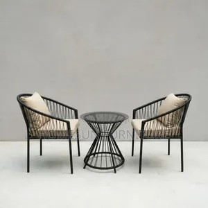 Outdoor Chairs – Black Metal Patio Set With Table