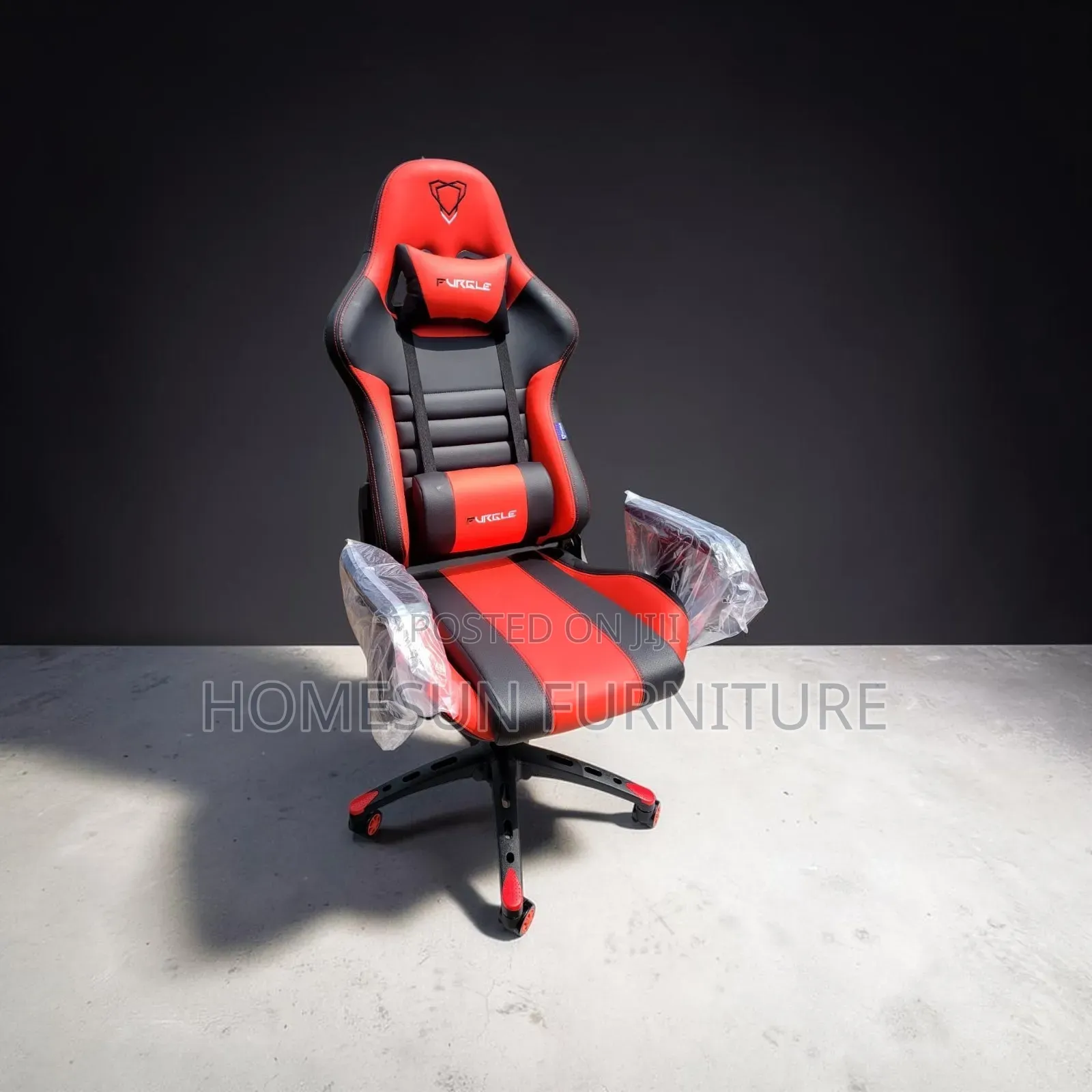 Gaming Chair – Red and Black Racing Style With Cushions