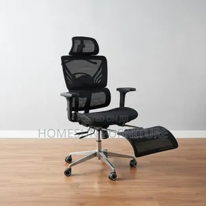 Office Chair – Ergonomic Mesh With Headrest and Footrest