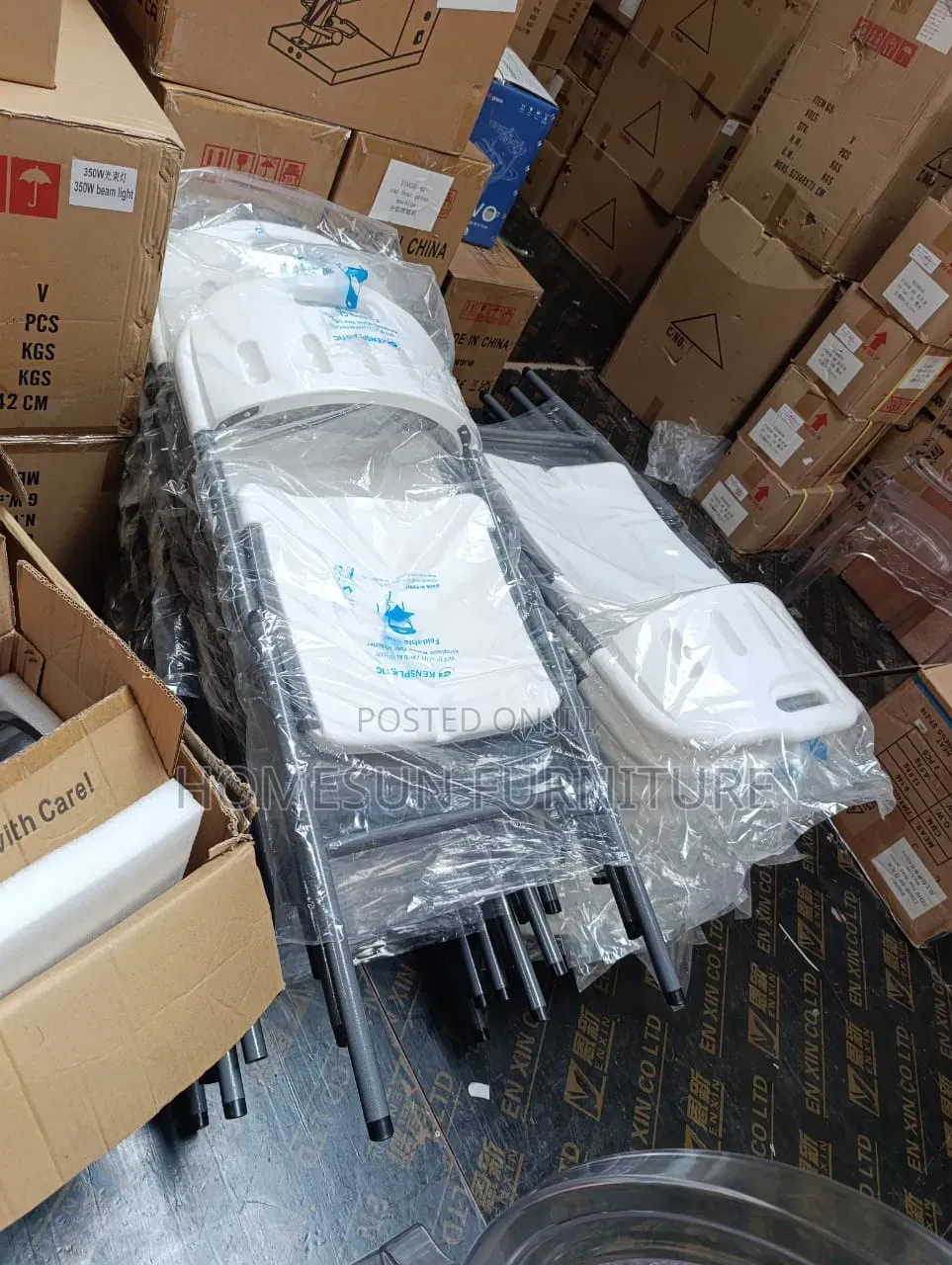 Foldable Chairs; Plastic Seater With Metallic Frame