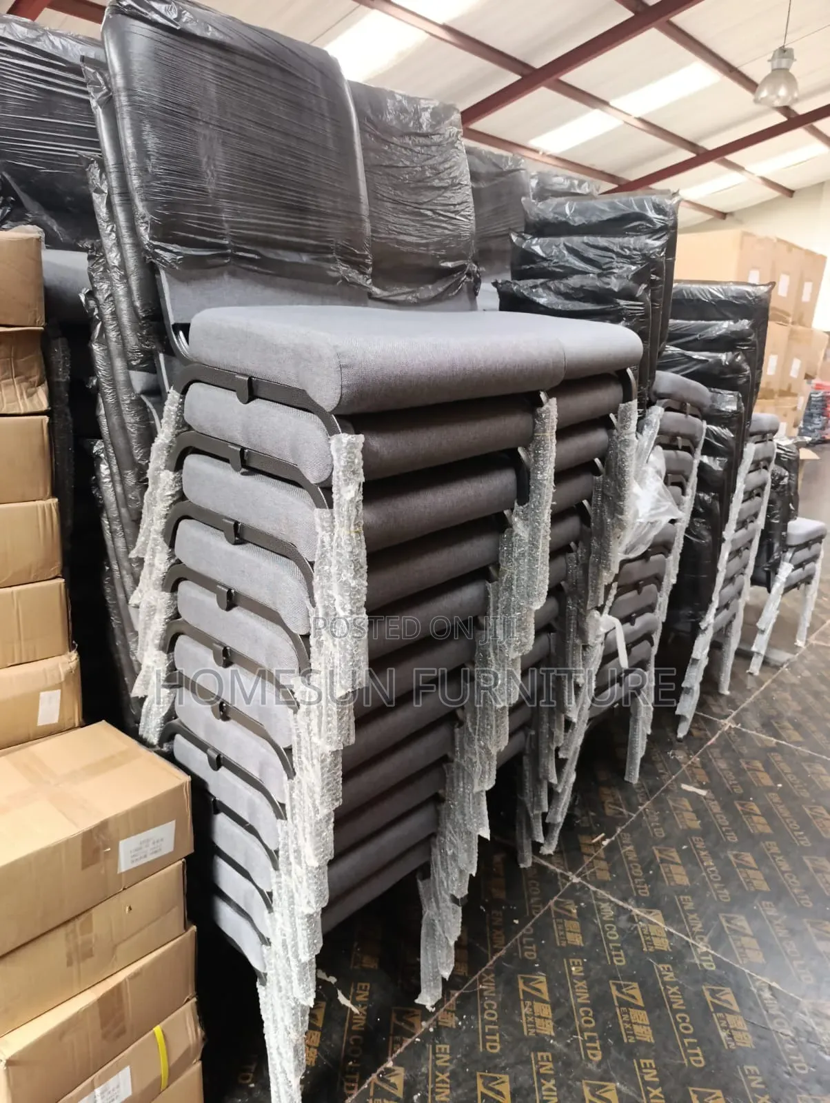 Church Chair Gray, Stackable