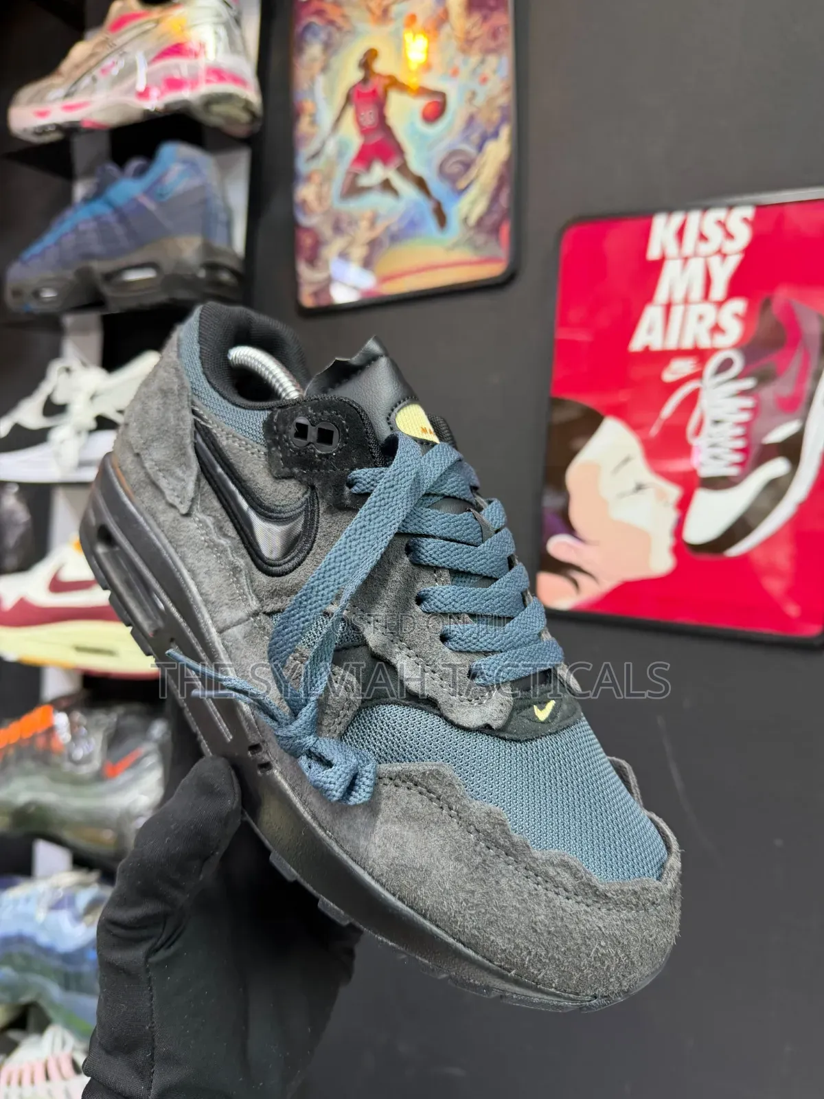 Nike Air Max 1 Protection Pack in the Black and Dark Grey. Sizes