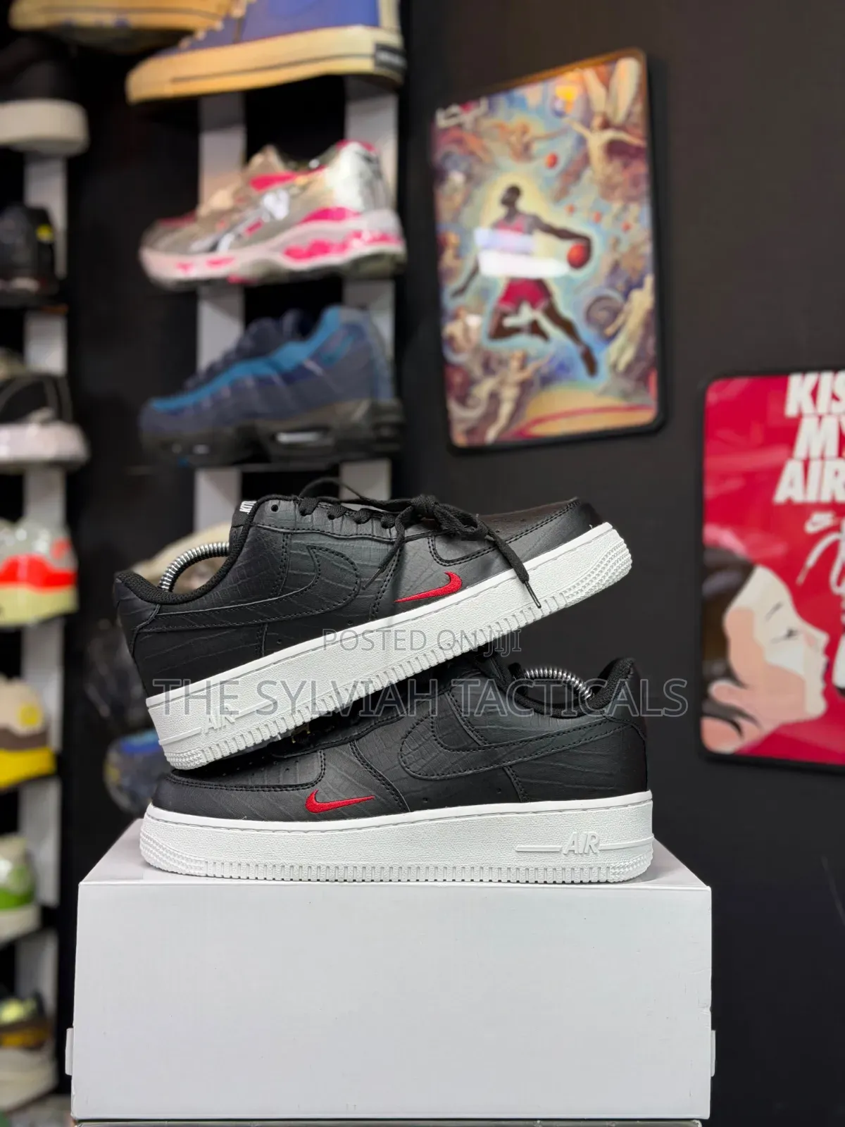 Nike Air Force 1 Low X Kith ("Black Spruce" / Dark Embossed Crocodile