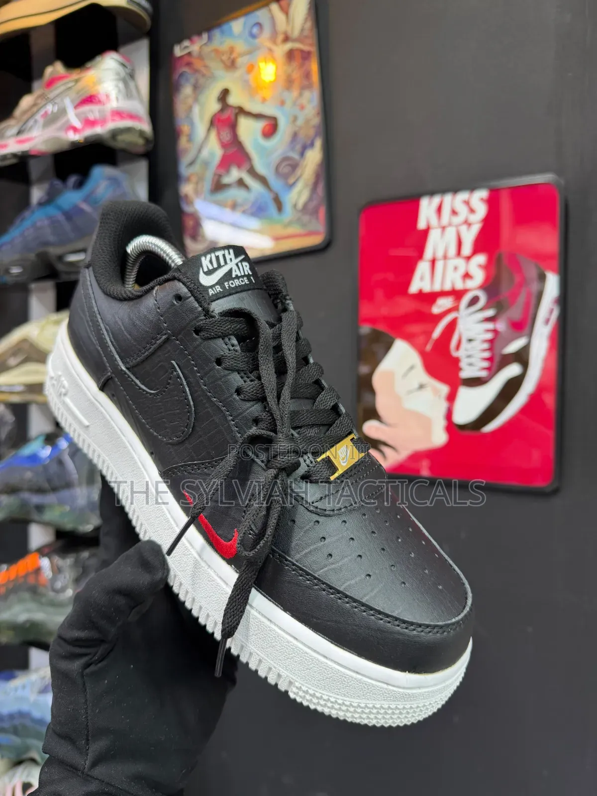 Nike Air Force 1 Low X Kith ("Black Spruce" / Dark Embossed Crocodile