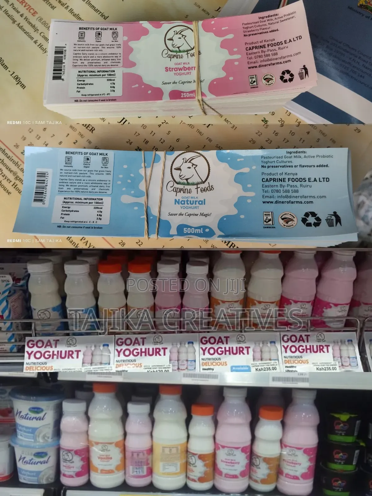 Yoghurt Sticker Labels