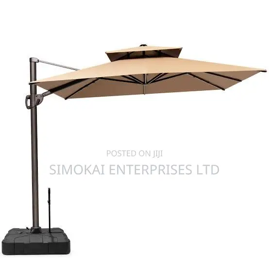 3mx 3m Cantilever Roman Umbrella With 100L Water Tank/Sand Square Base