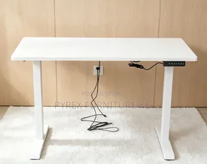 White Electric Height Adjustable Desk