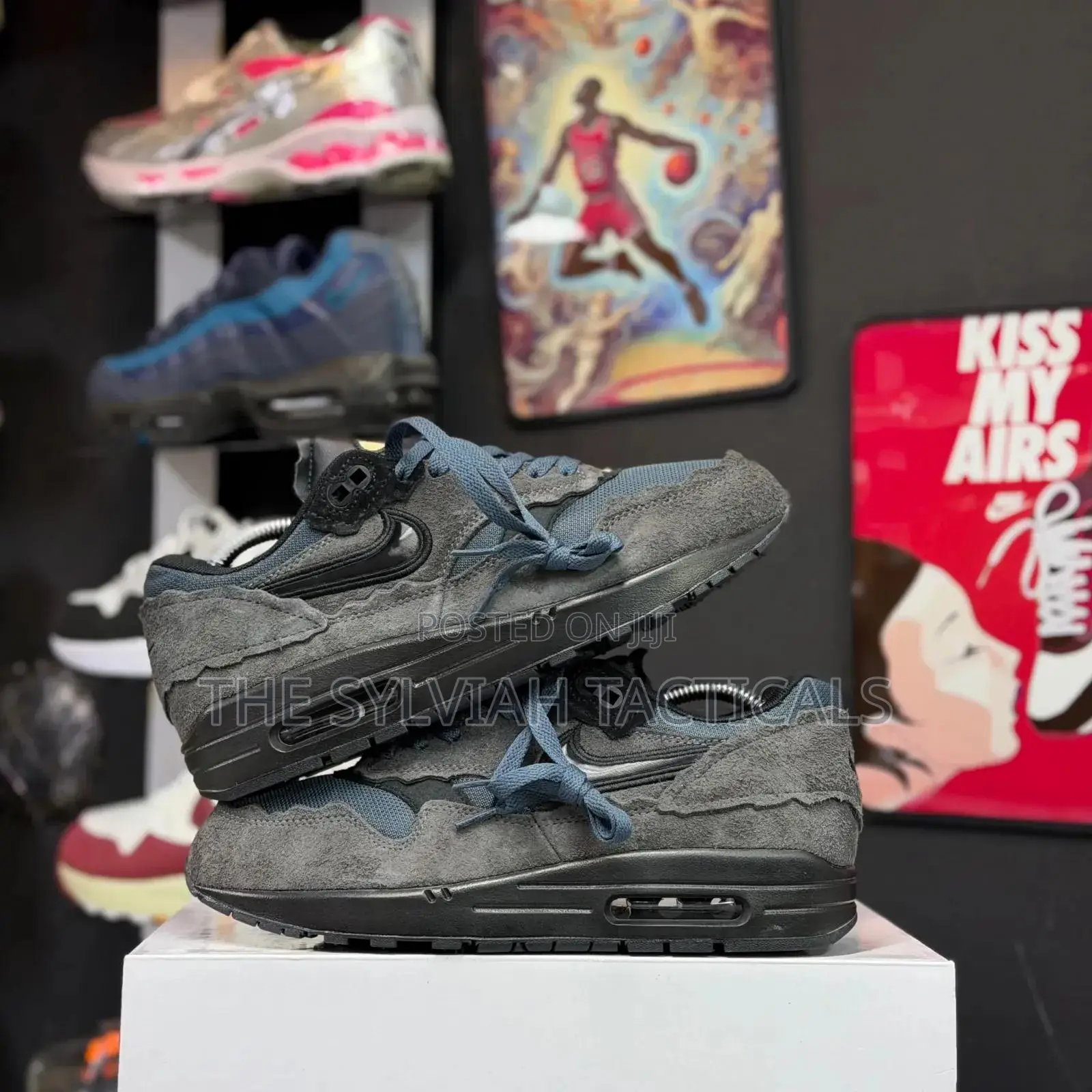 Nike Air Max 1 Protection Pack in the Black and Dark Grey. Sizes