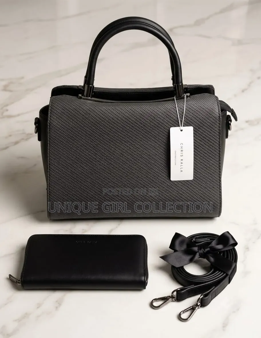 Elegant Chriskalla Handbag Set –Premium Quality (Bag + Wallet + Strap)