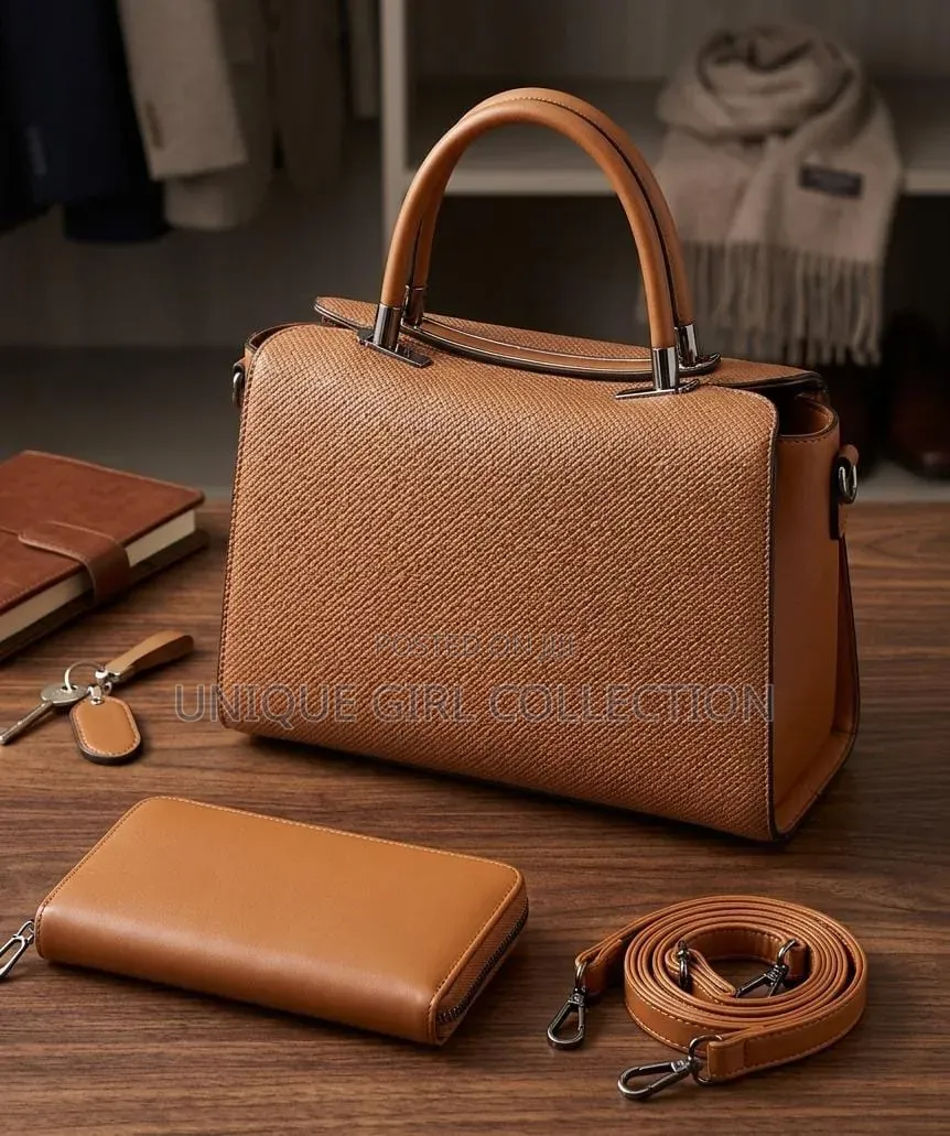 Elegant Chriskalla Handbag Set –Premium Quality (Bag + Wallet + Strap)