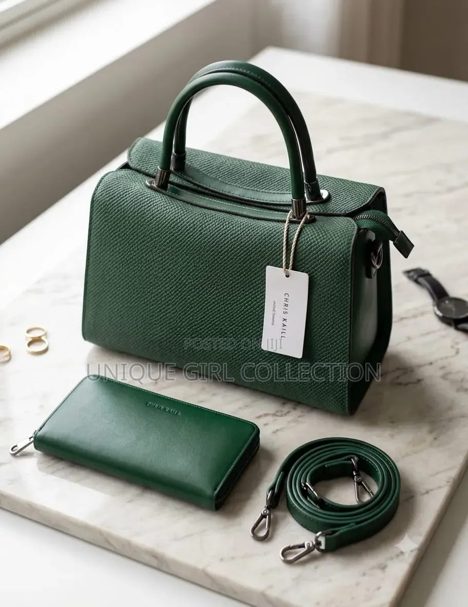 Elegant Chriskalla Handbag Set –Premium Quality (Bag + Wallet + Strap)