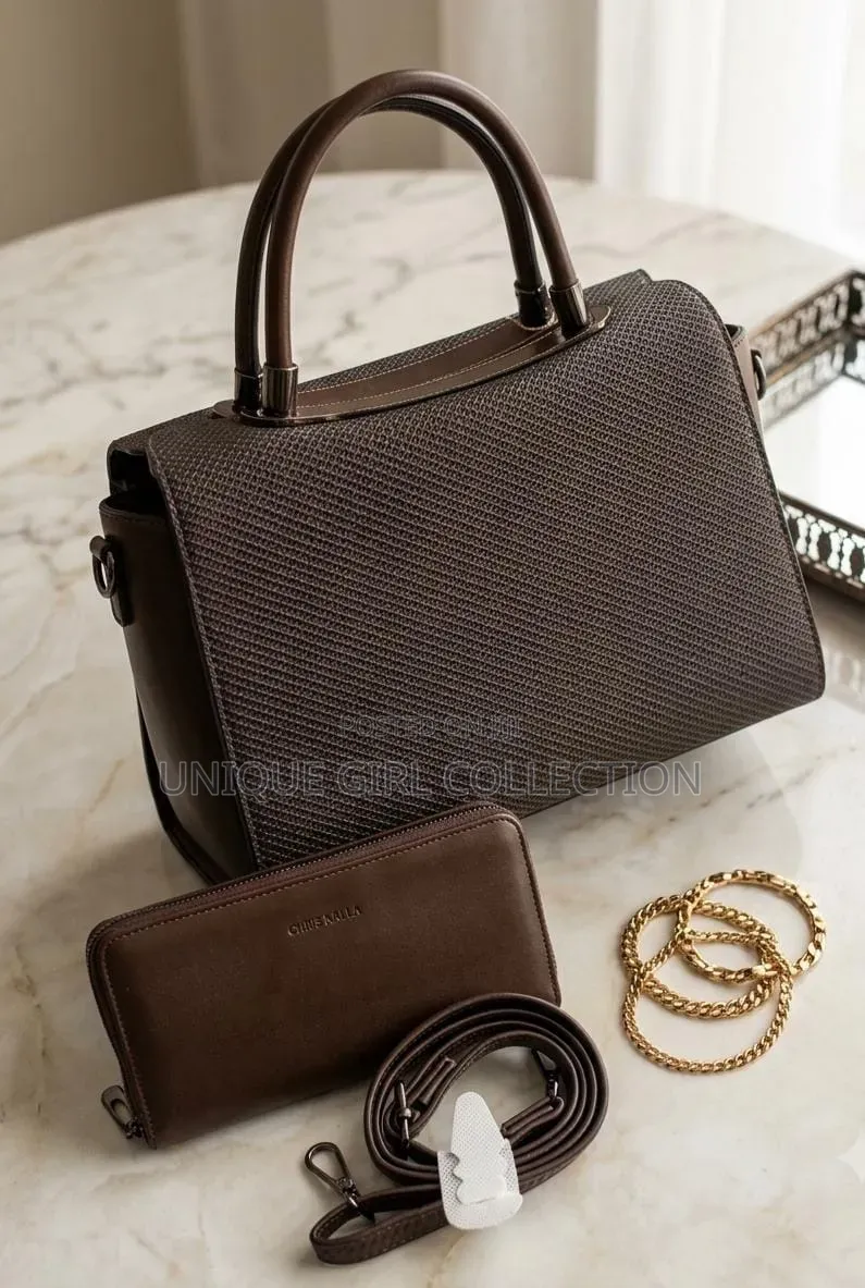 Elegant Chriskalla Handbag Set –Premium Quality (Bag + Wallet + Strap)