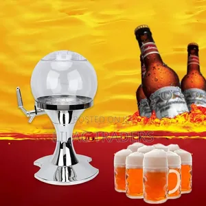 Round Drink Dispenser With Ice Compartment & Separator Pa