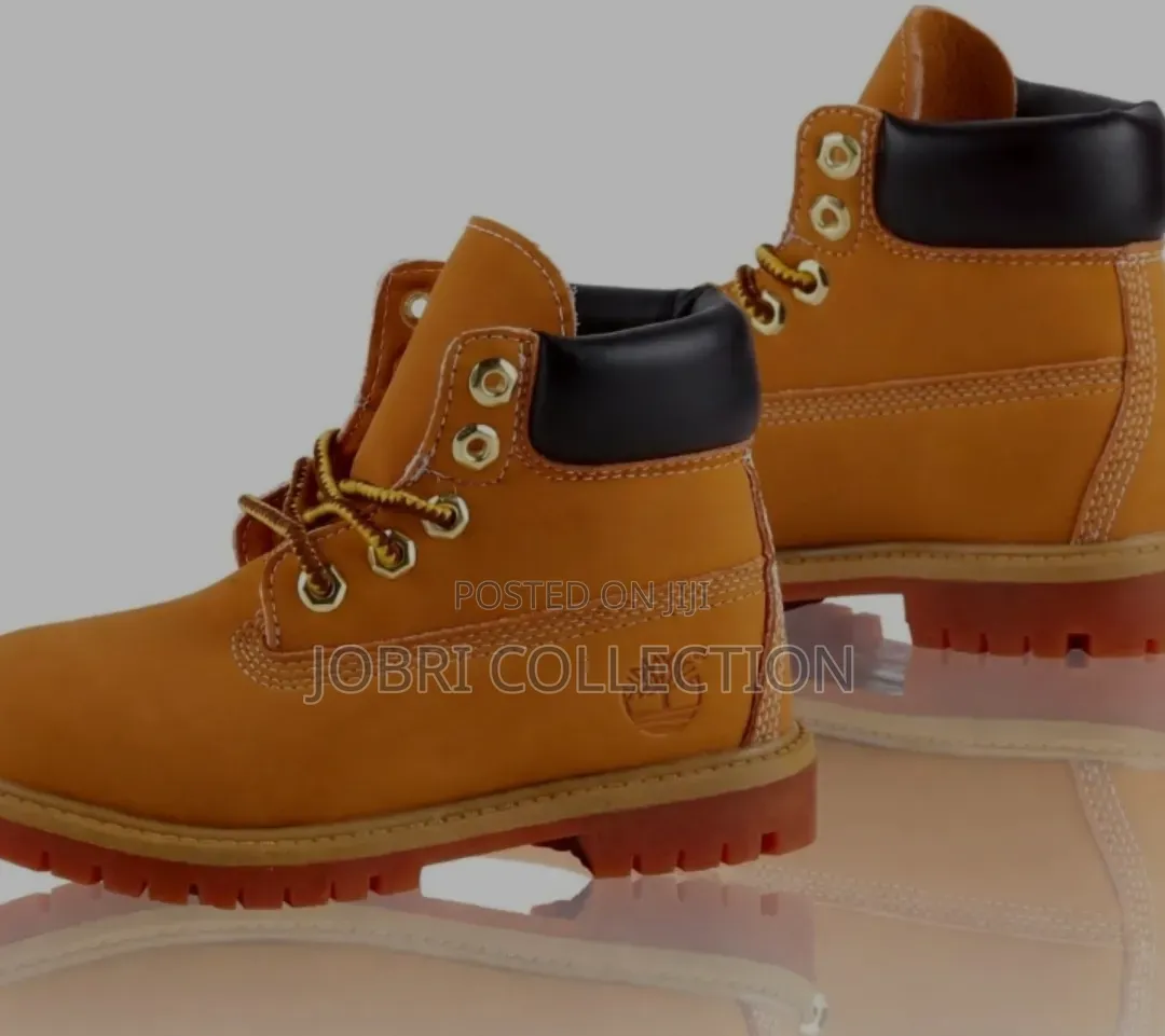 Brown Kids Timberland Steel Toe Boots