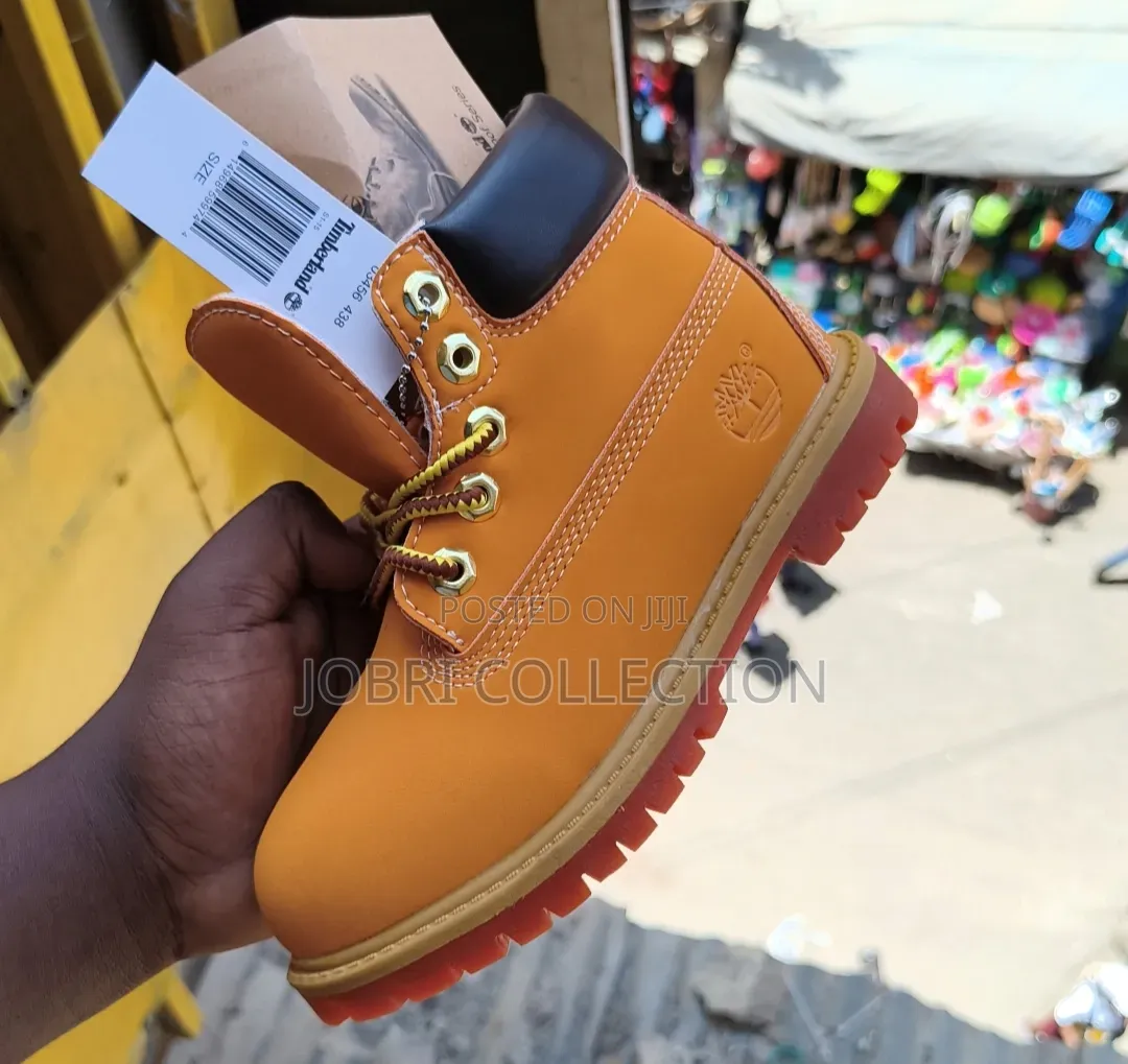 Brown Kids Timberland Steel Toe Boots