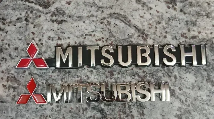 Logo/Emblem/Hood/Name/Crown MITSUBISHI,MAZDA 3 Silver Shiny/Black