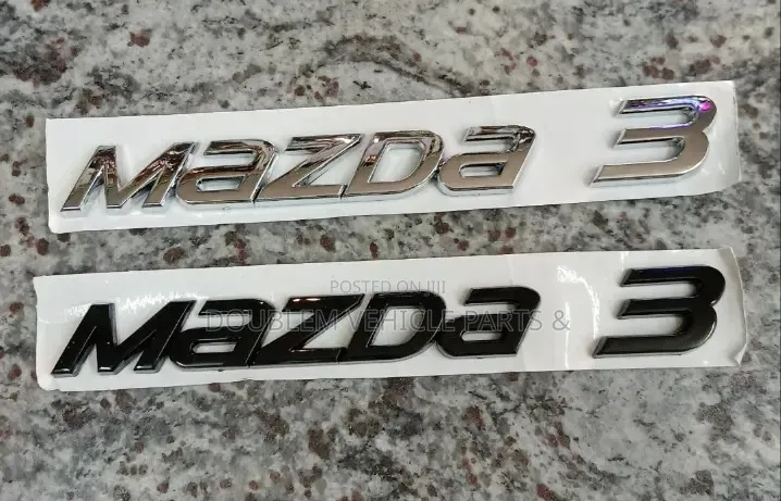 Logo/Emblem/Hood/Name/Crown MITSUBISHI,MAZDA 3 Silver Shiny/Black