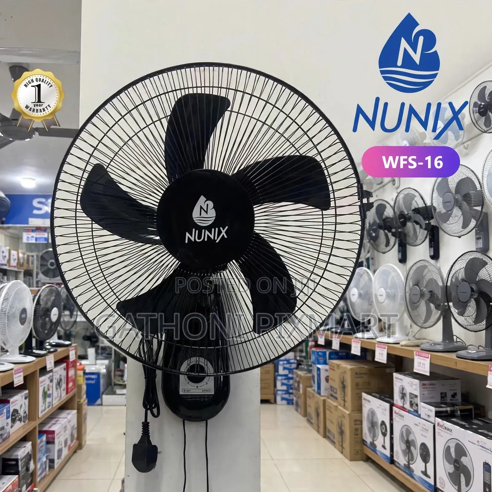 Nunix 16 Inch Wall Fan for Shops Salons and Businesses