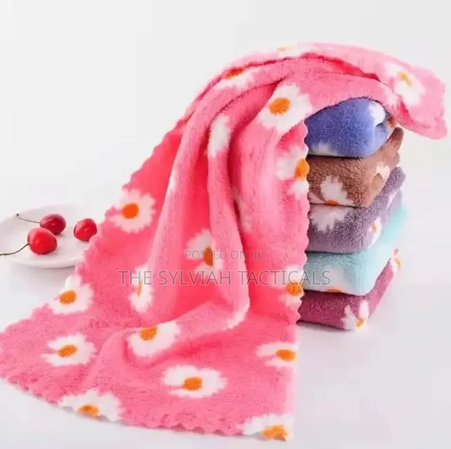 *5pc Coral Fleece Square Soft Absorbent Cloth, Wipe Hand Towel,