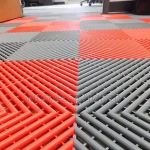 Garage Workshop Flooring Tiles With Open Grid Tiles