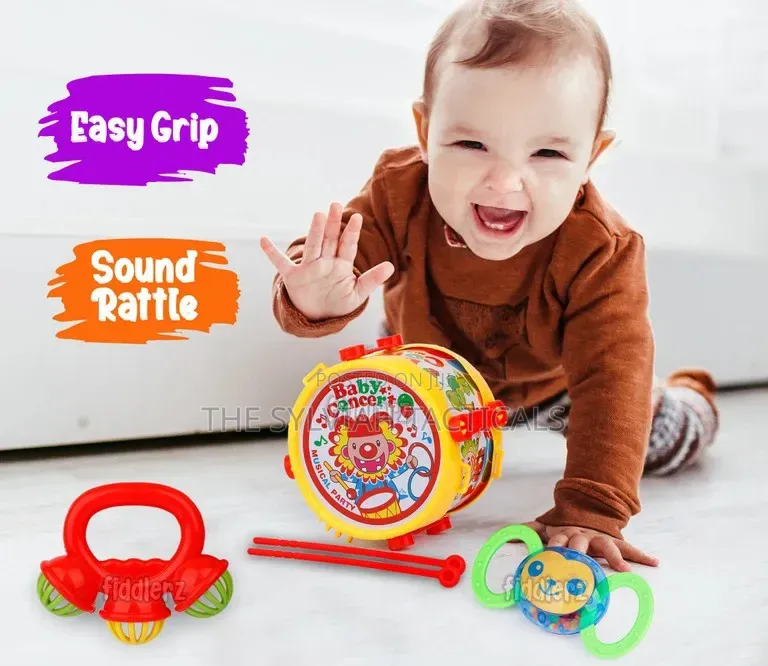 *Baby Rattle & Musical Drum Baby Concert Funny Little Toy Set For