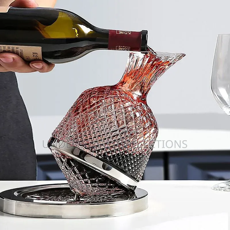 3600 Crystal Rotating Wine Holder