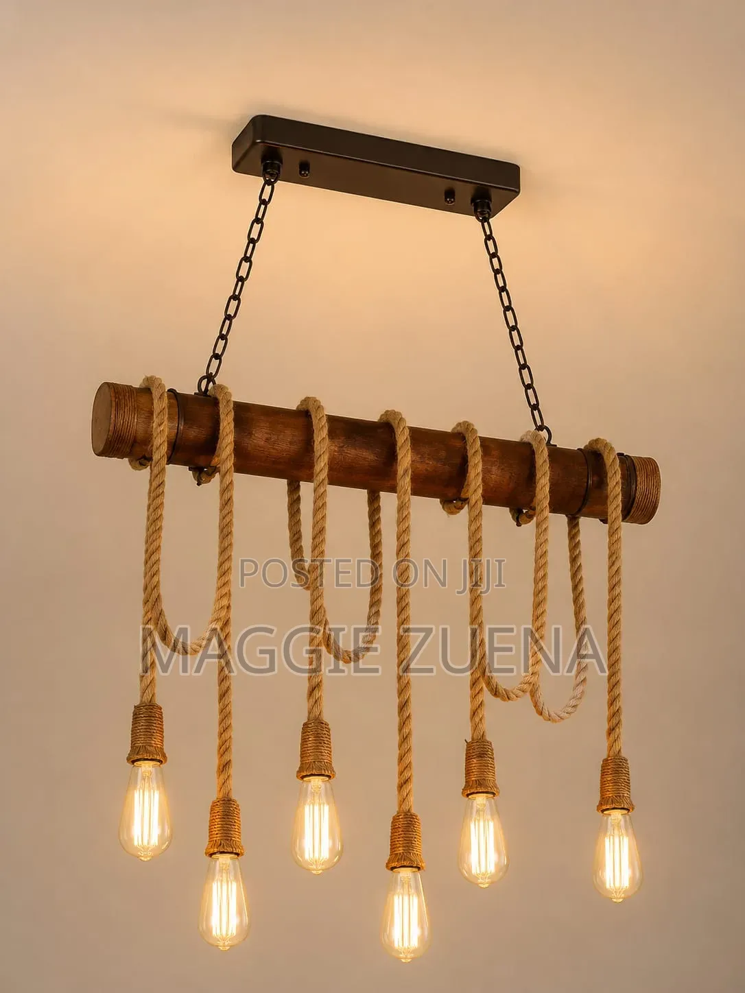 Hemp Bamboo Chandelier